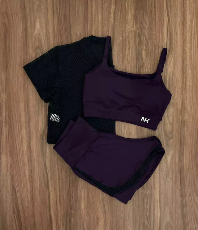 Conjunto 3 Peças Short Duplo