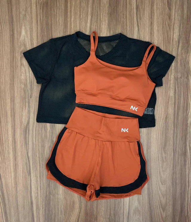Conjunto 3 Peças Short Duplo