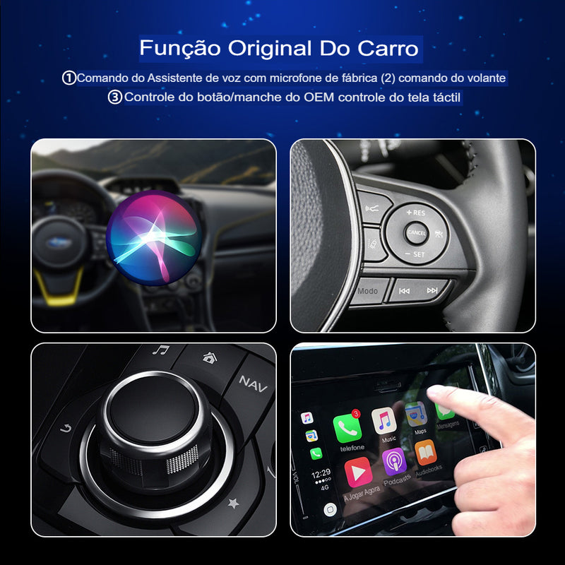 Adaptador Bluetooth para Android Auto/Apple CarPlay - MultimidiaWireless™