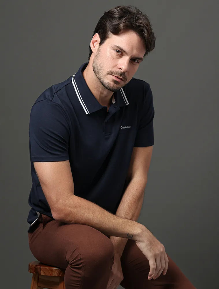 Polo Masculina Liquid Touch Marinho