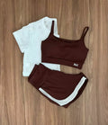 Conjunto 3 Peças Short Duplo