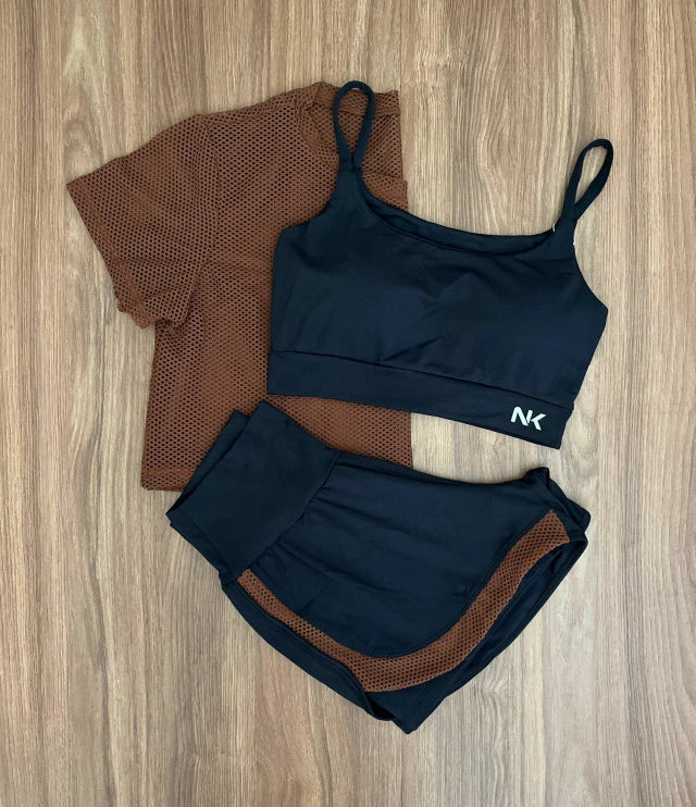 Conjunto 3 Peças Short Duplo