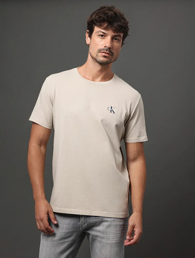 Camiseta Masculina Reissue Peito Jeans Caqui Claro