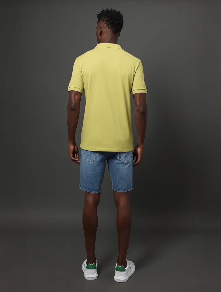 Polo Masculina Loog Re Issue Jeans Verde Pistache