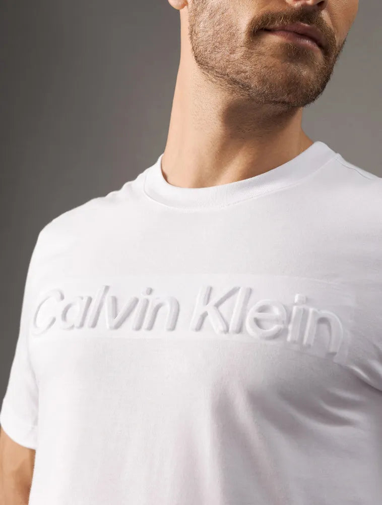 Camiseta Masculina Básica Estampa Logo Embossing