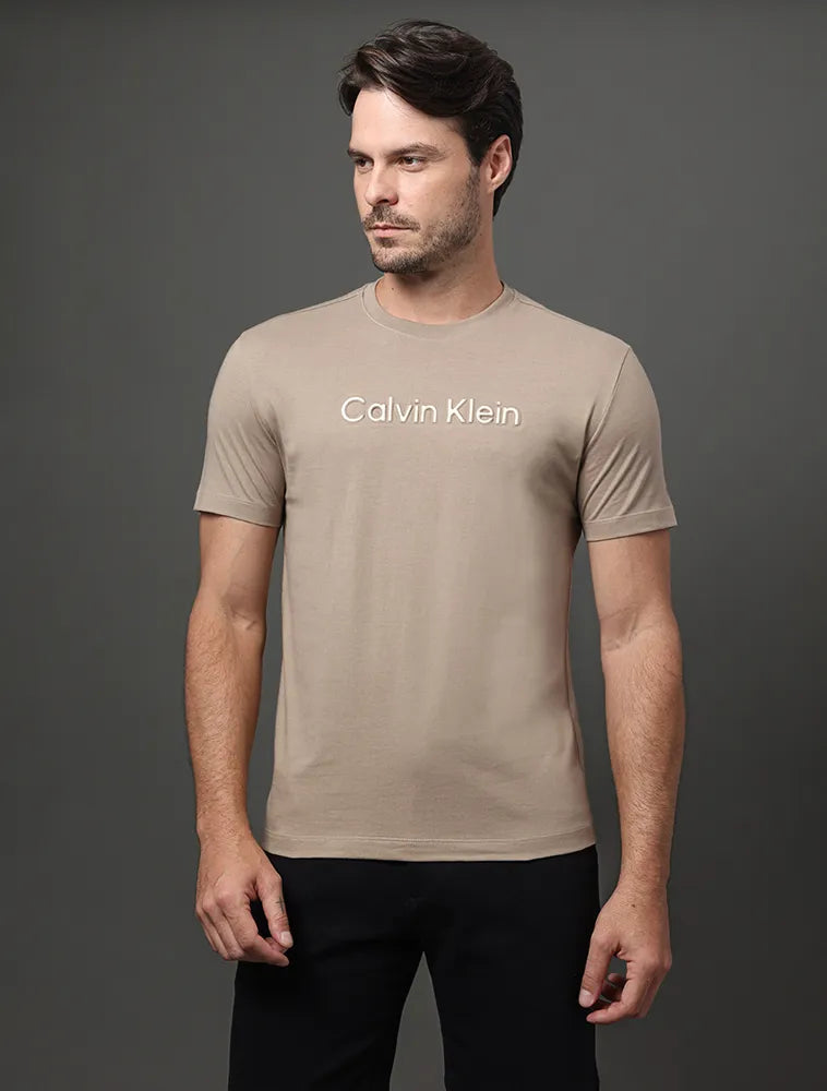Camiseta Masculina Embossed Color Caqui
