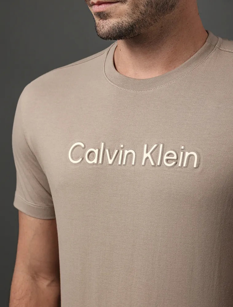 Camiseta Masculina Embossed Color Caqui