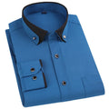 Camisa Casual Masculina manga longa com fechamento em botões e bolso no peito direito