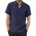 Camisa Linho Masculina Casual 100% Algodão e manga curta