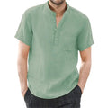 Camisa Linho Masculina Casual 100% Algodão e manga curta