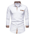 Camisa Masculina Casual De Mangas Longa e fechamento em Botões