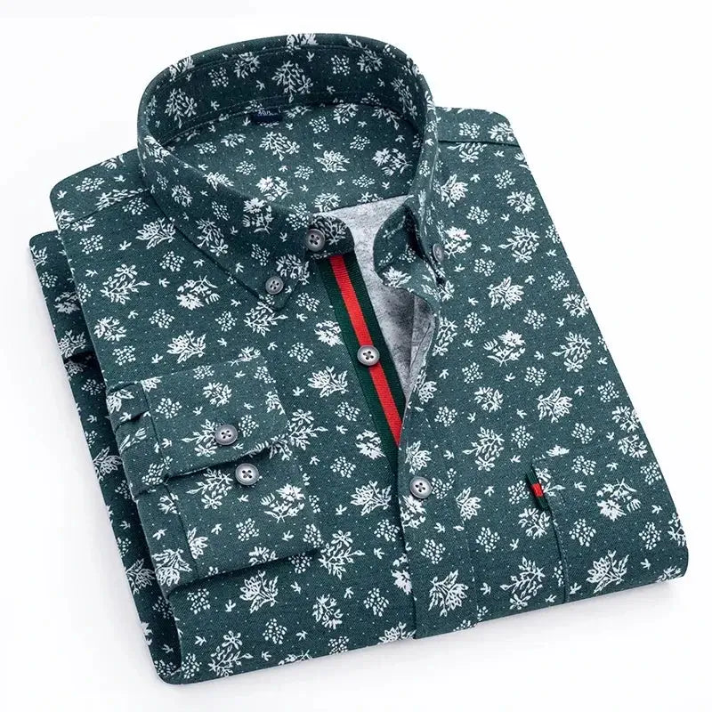 Camisa Masculina Italiana Com Estampa Floral