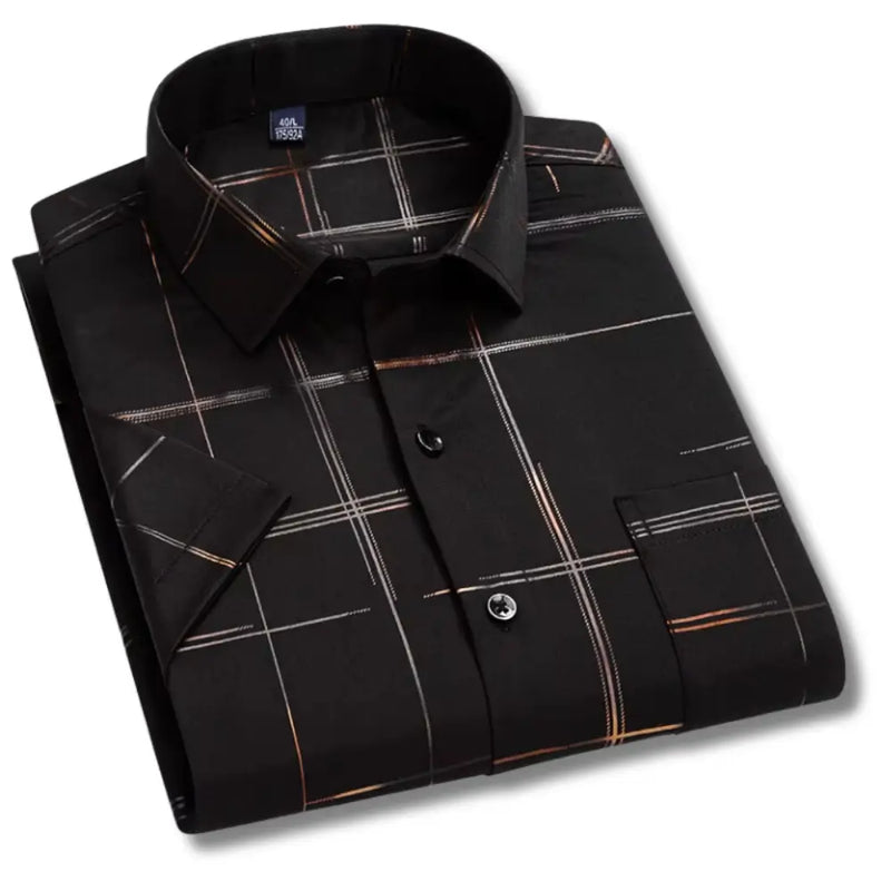 Camisa Masculina Manga Curta com fechamento em botões