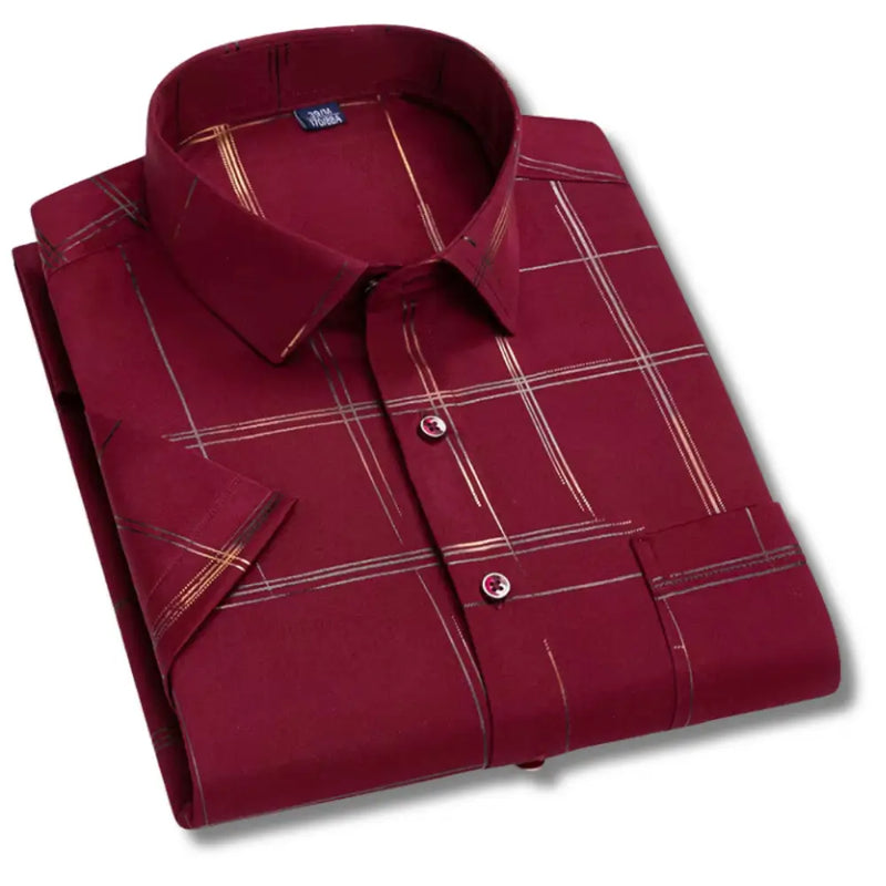 Camisa Masculina Manga Curta com fechamento em botões
