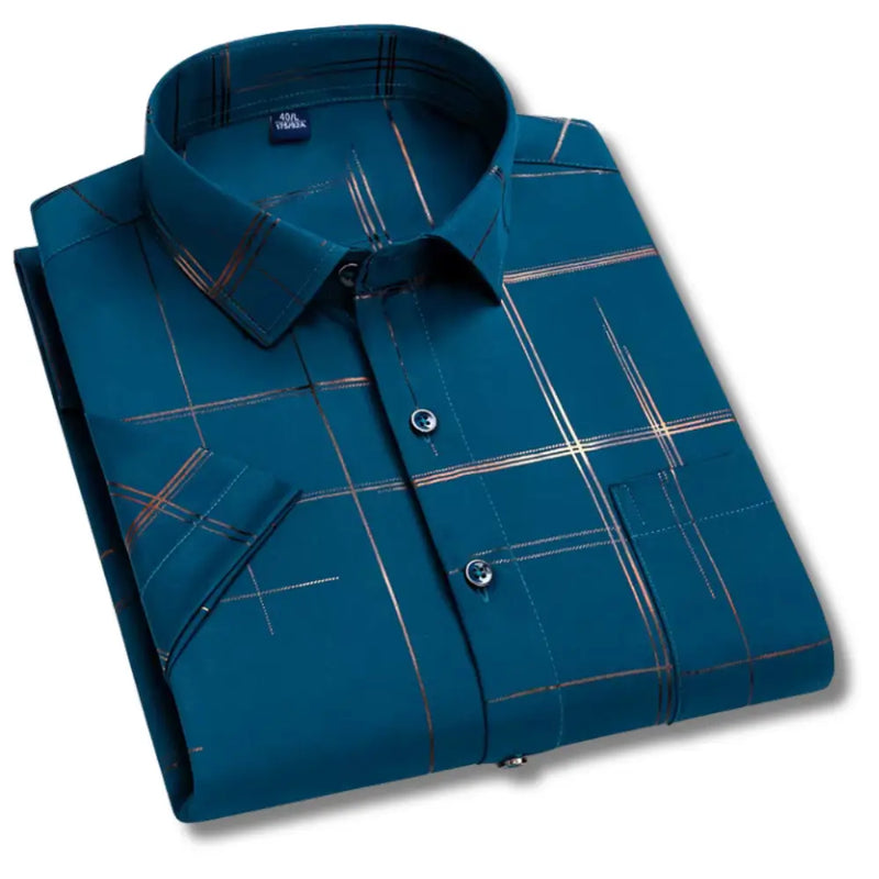 Camisa Masculina Manga Curta com fechamento em botões