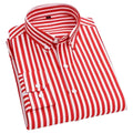 Camisa Masculina listrada Casual manga longa com fechamento em botões 