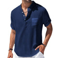 Camisa Masculina Verão Manga Curta feita de linho 