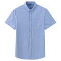 Camisa masculina com fechamento em botões e manga curta, modelagem que se adapta em qualquer corpo.