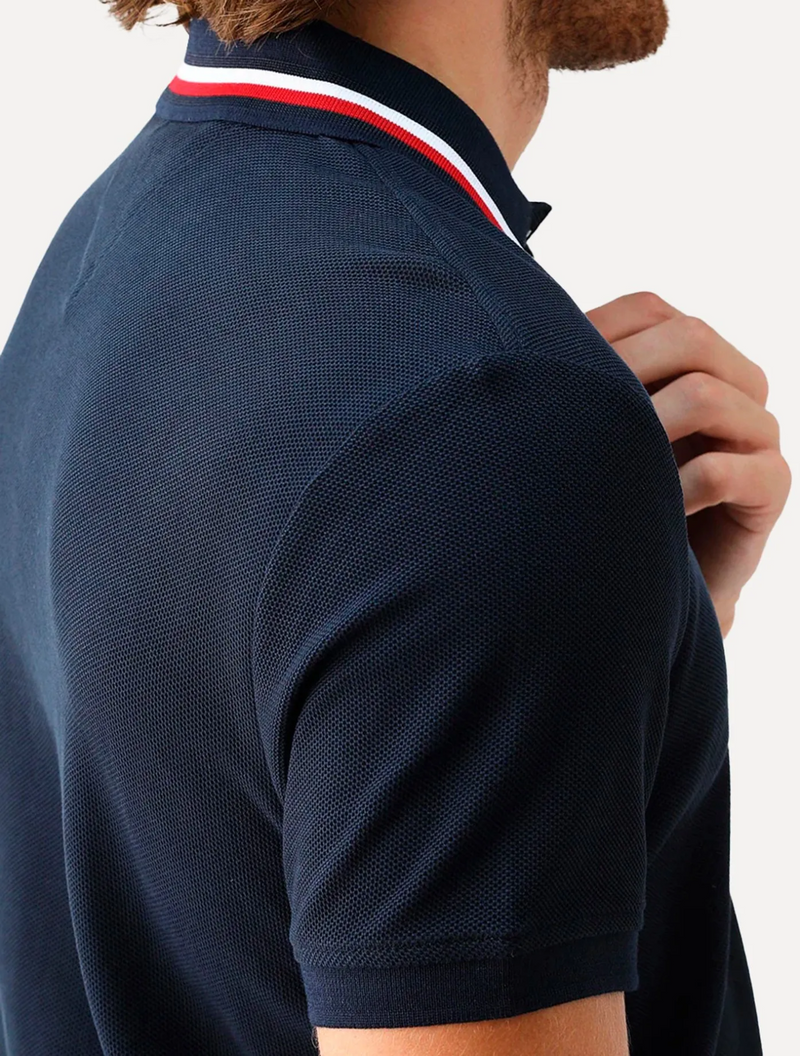 Polo Masculina Regular Fit Collar Azul Marinho