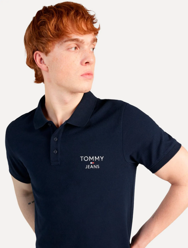 Polo Jeans Masculina Regular Corp Chest Azul Marinho