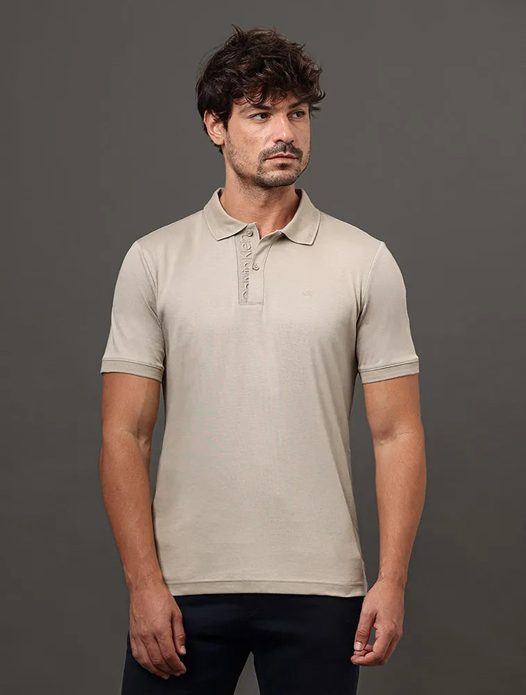 Polo Masculina Liquid Touch Areia