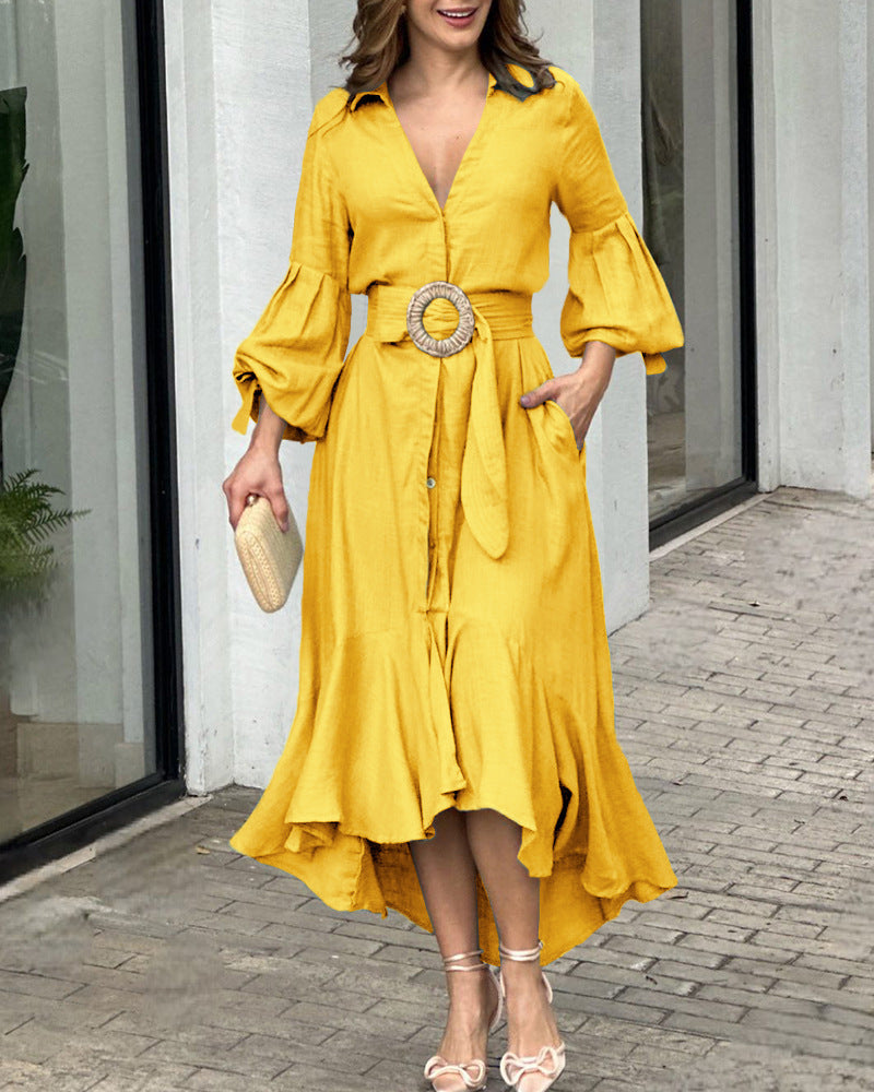 Vestido Feminino Longo Para a Primavera - Vintage