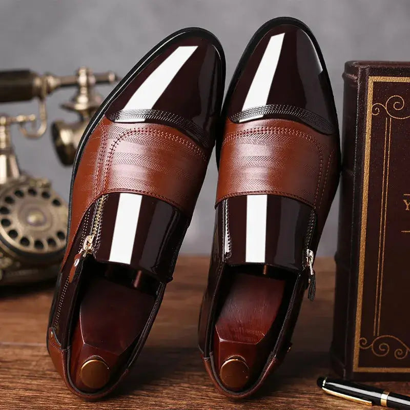 Sapato Social Masculino Em Couro confortável, modelo social, ideal para uso diário e ocasiões especiais.
