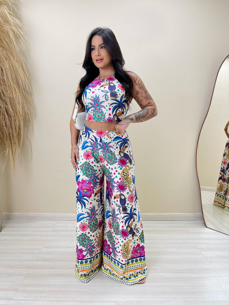Conjunto Leona Floresta exótica