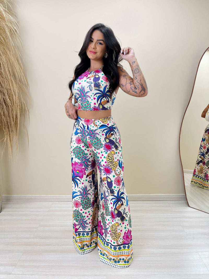 Conjunto Leona Floresta exótica