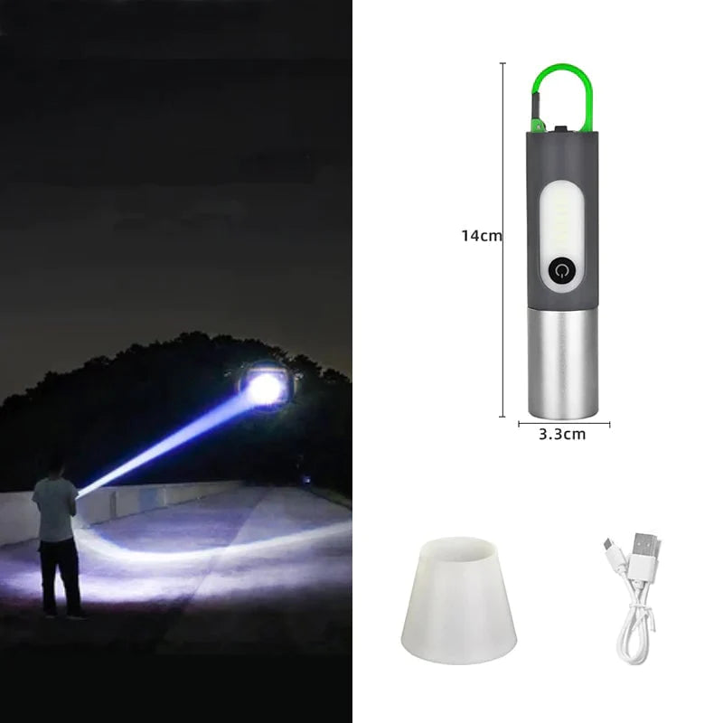 Lanterna power LED com zoom