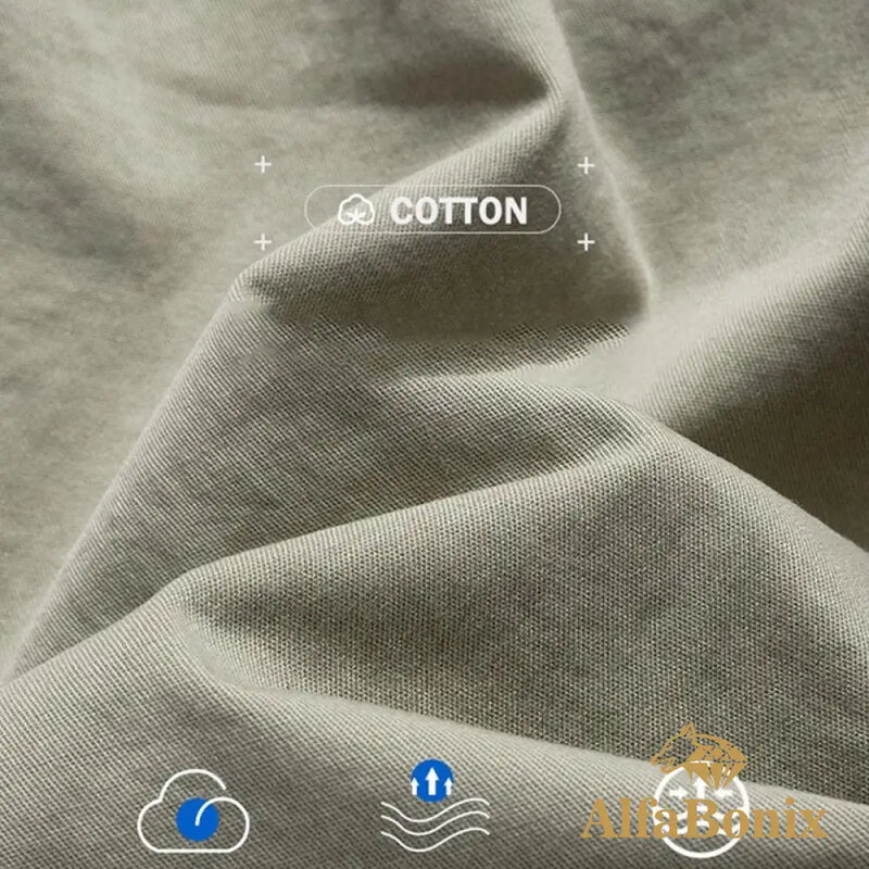 Summer Mens Multi Pockets Cotton Cargo Shorts Men Fashion Solid Quick Dry Outdoor Breathable