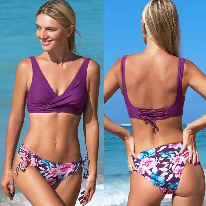 Biquíni Flora - LUV Mulher - PR004 - Biquíni Flora - Roxo - PP -
