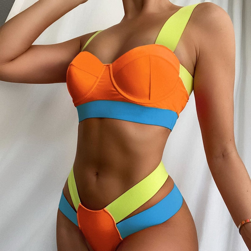 Biquíni Hotpant - LUV Mulher - PR025 - Biquíni Hotpant - Laranja - P -