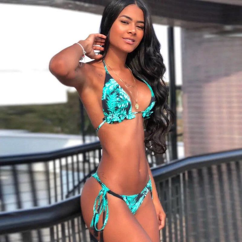 Biquíni Tropical - LUV Mulher - PR013 - Biquíni Tropical - Verde - P -