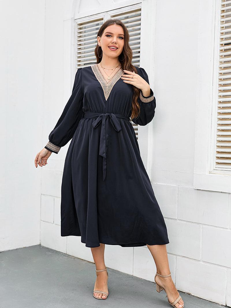 Vestido Bispo - LUV Mulher - VD022 - Vestido Bispo - Azul Escuro - XG -