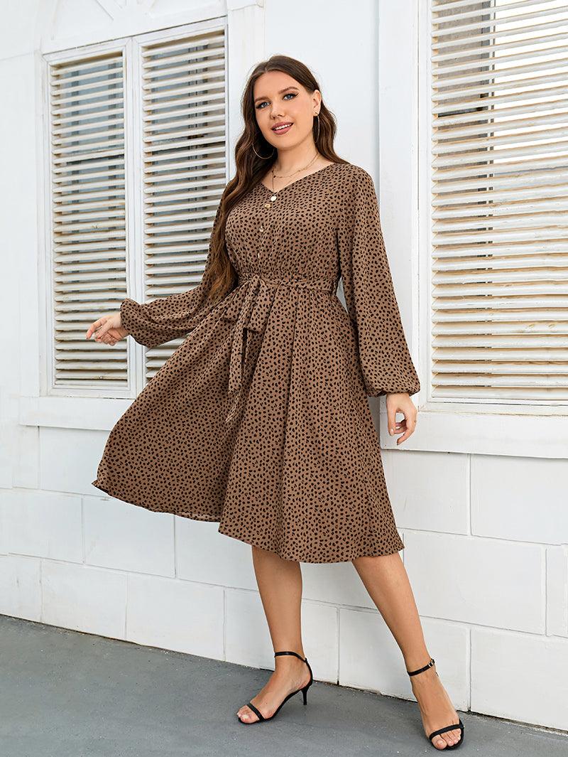 Vestido Brown - LUV Mulher - VD026 - Vestido Brown - Khaki - XG -