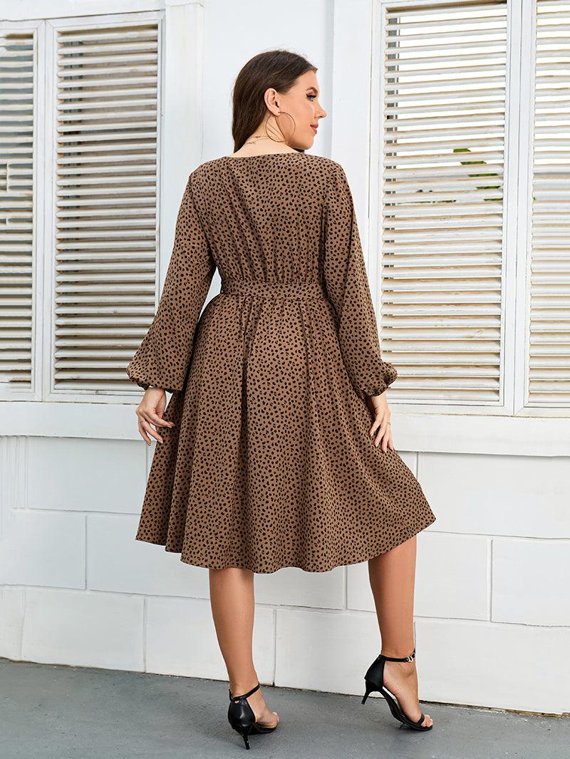 Vestido Brown - LUV Mulher - VD026 - Vestido Brown - Khaki - XG -