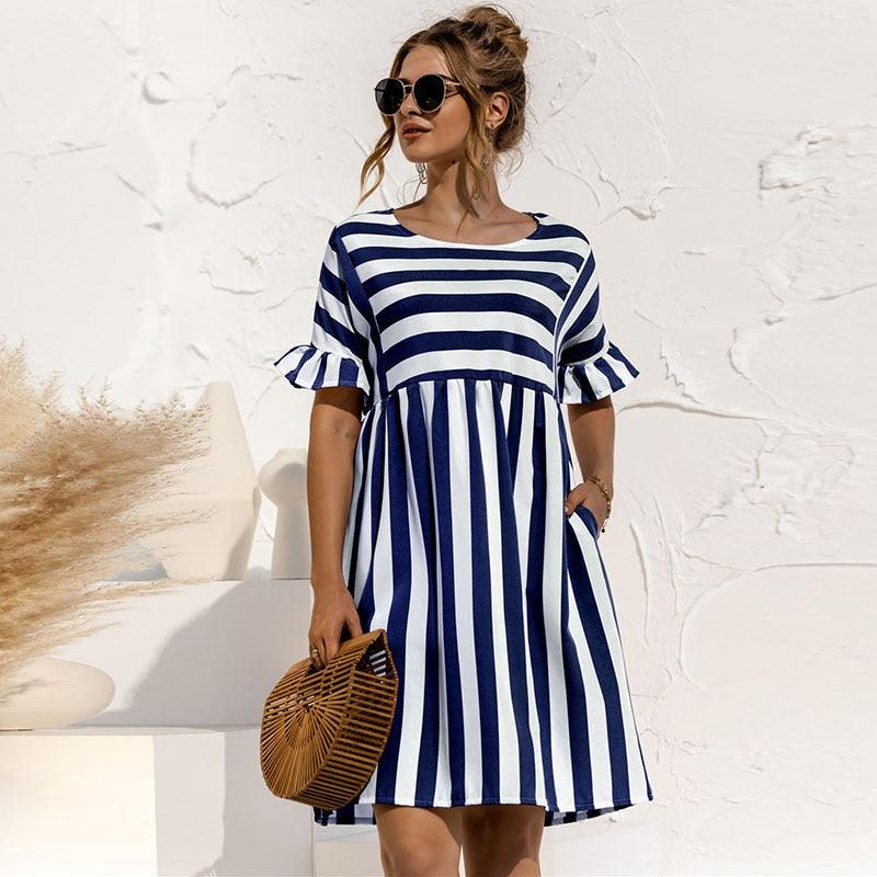 Vestido Elegant - LUV Mulher - VR004 - Vestido Elegant - Azul - P -