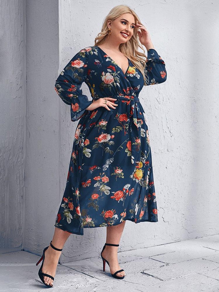 Vestido Luxe - LUV Mulher - VD068 - Vestido Luxe - Azul - XG -