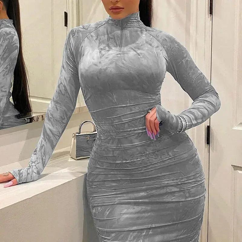 Vestido Plissado - LUV Mulher - LF015 - Vestido Plissado