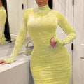 Vestido Plissado - LUV Mulher - LF015 - Vestido Plissado